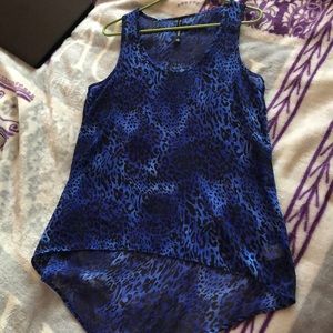 NWOT Blue Leopard print Women’s Tank